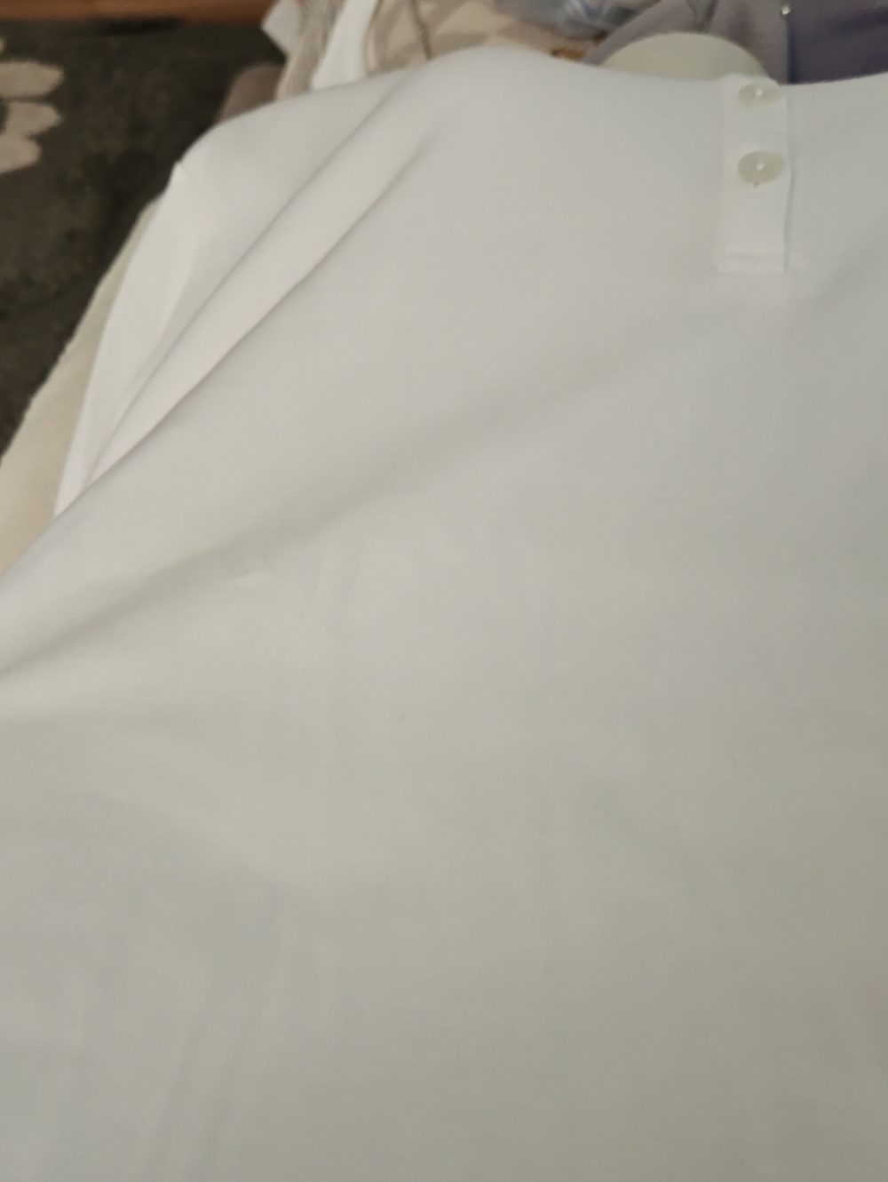 Draper's & Damon's White Polo Shirt Sz L